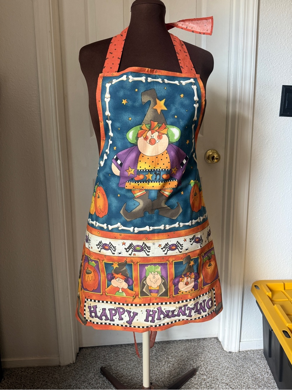 Vintage Halloween Happy Haunting Apron 1990’s